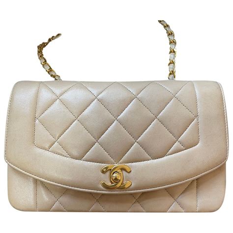 beige chanel diana bag